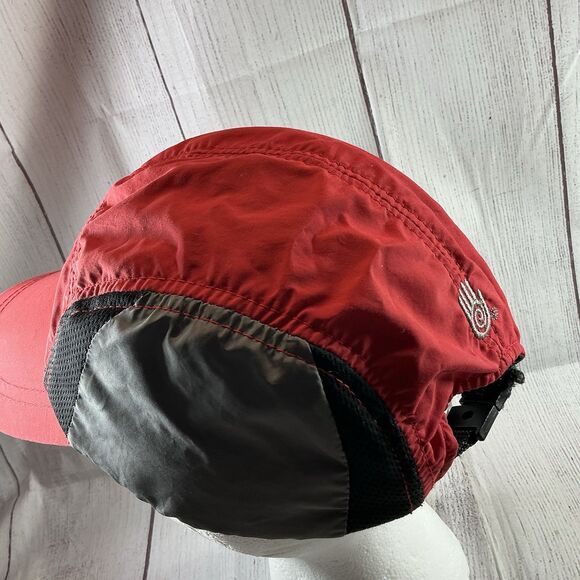 Teva Red Black Gray Outdoor Biker Runner Adjustable Hat Cap - Picture 6 of 16